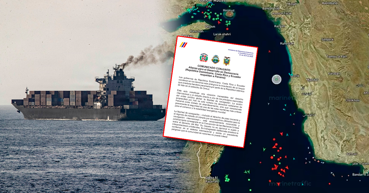 Ecuador, Costa Rica y República Dominicana condenan incautación de buque panameño en el Estrecho de Ormuz