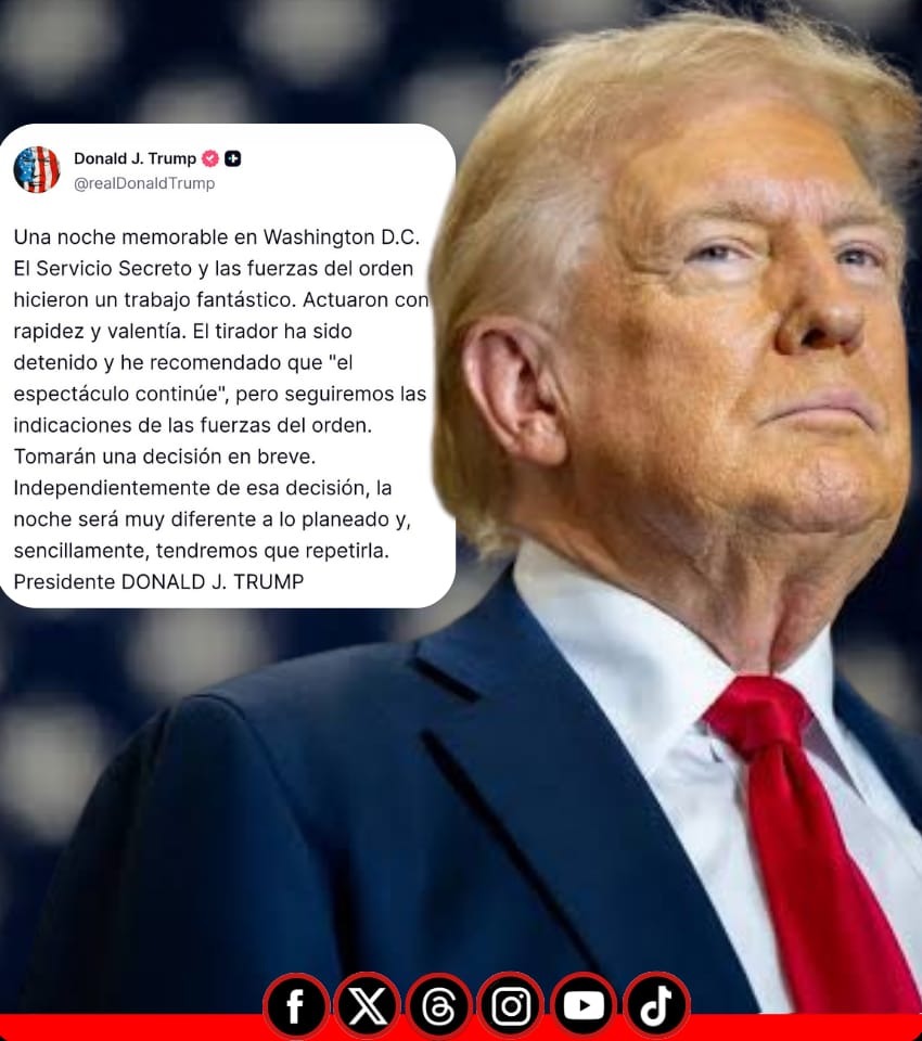 Donald Trump se pronuncia luego de sufrir atentado en hotel de Washington