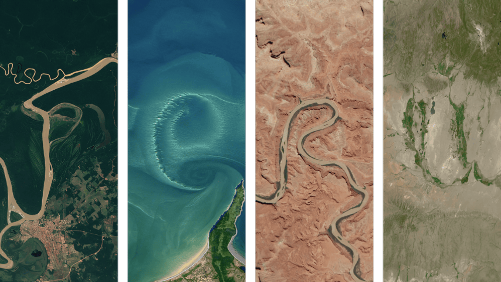 La plataforma interactiva de la NASA transforma paisajes captados desde el espacio en letras.
