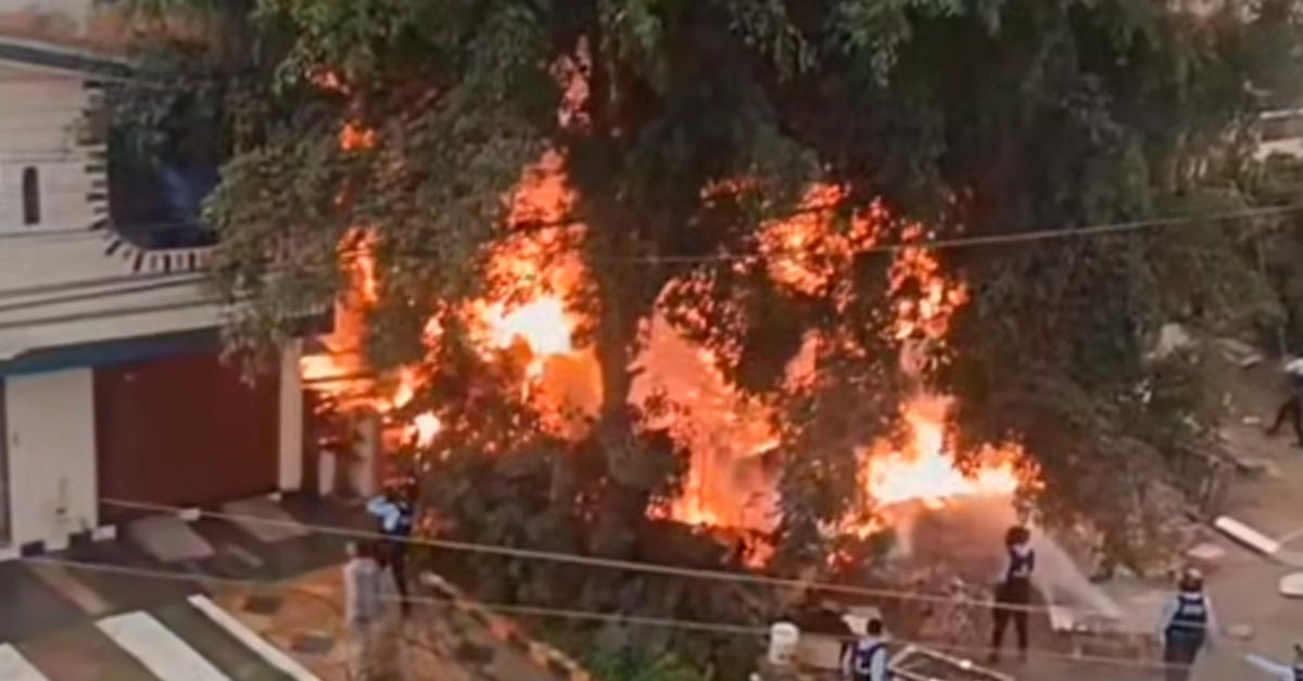 Los OIivos: Incendio por vela encendida consume una vivienda en la Urb. Los Naranjos desde tempranas horas del día
