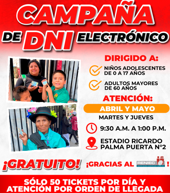 Campa�a gratuita del DNI electr�nico en Carabayllo.