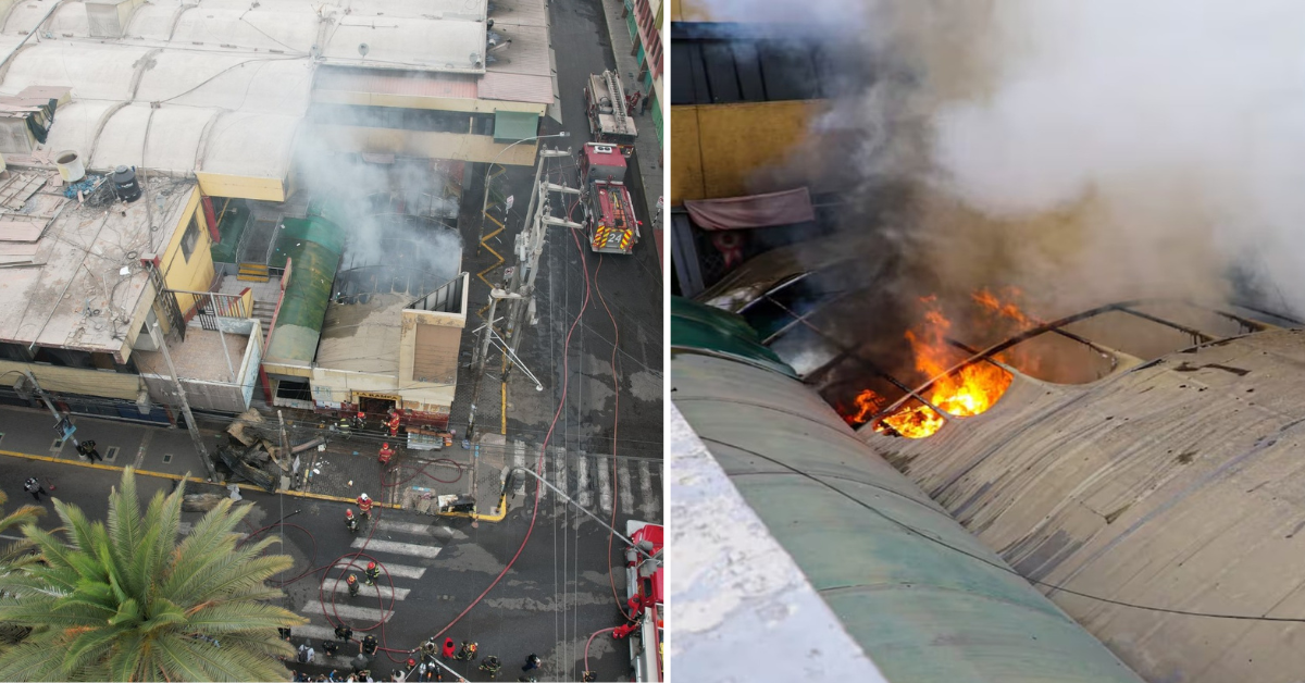 Incendio en zona de La Rampa del Mercado Central deja 16 locales afectados y revela fallas en control y prevención