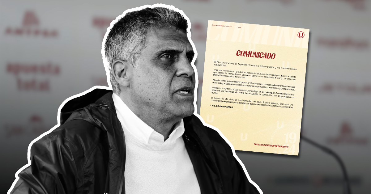 No va más: Universitario oficializa la salida de Álvaro Barco como director deportivo