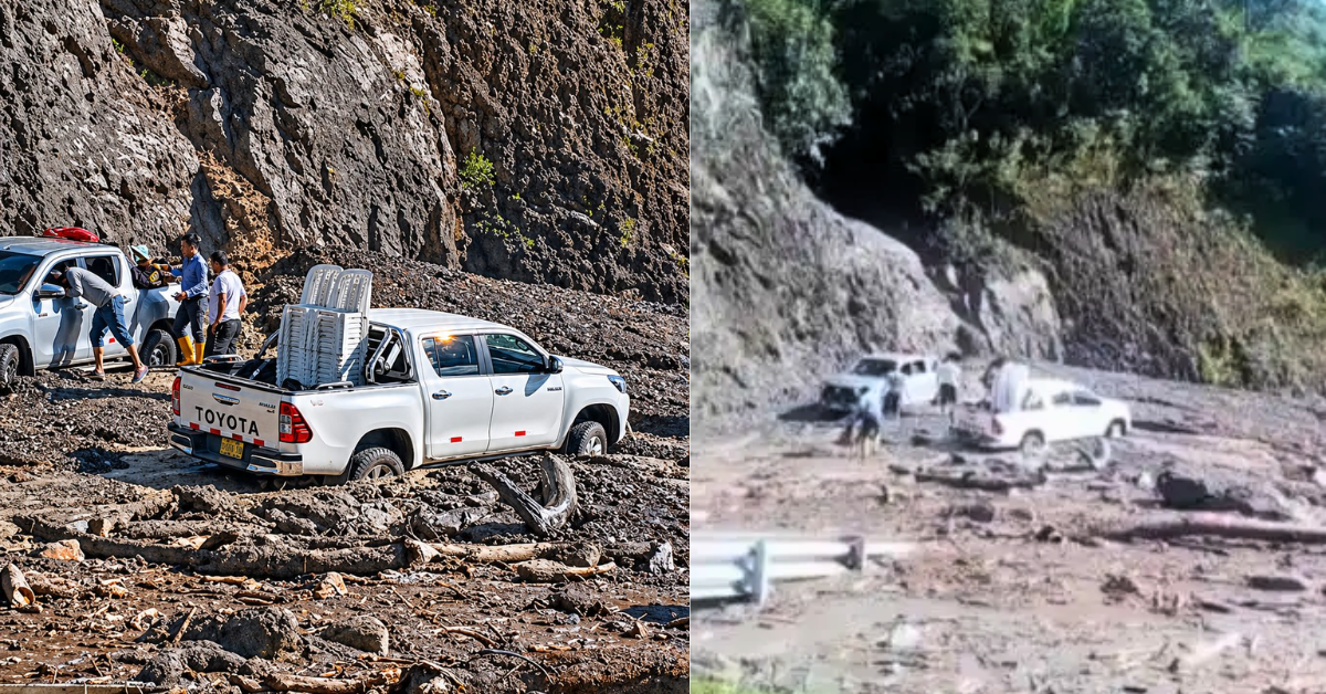 Emergencia en Cusco: Dos camionetas atrapadas en lodo por deslizamientos en carretera hacia Machu Picchu