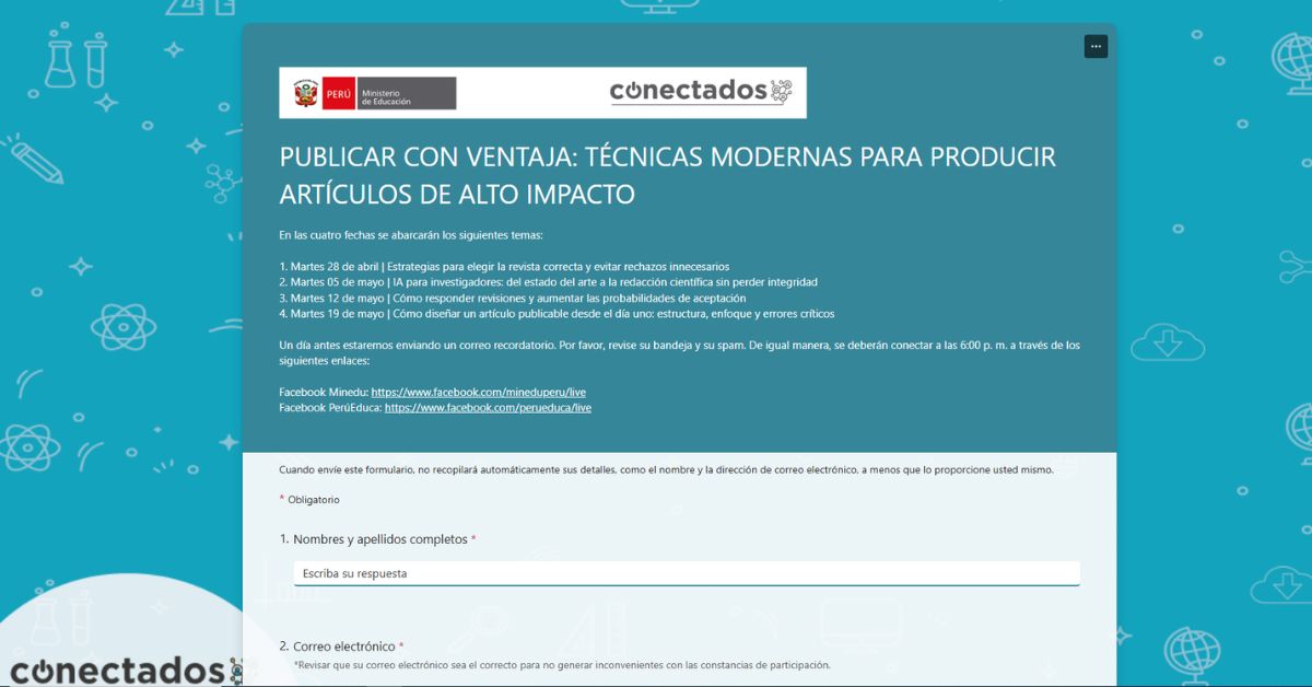 P�gina web que recibe inscripciones para el ciclo formativo.