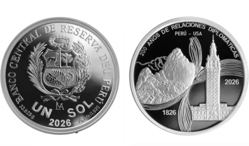 Nuevo sol peruano en conmemoraci�n por el bicentenario diplom�tico entre EE.UU. y Per�. Foto: difusi�n