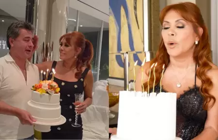 Magaly celebr� sus 63 a�os en compa��a de su esposo y amigos