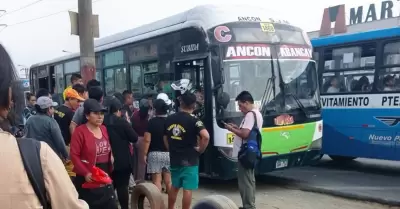 Chofer del bus de VIPUSA denuncia que no contaban con resguardo policial.