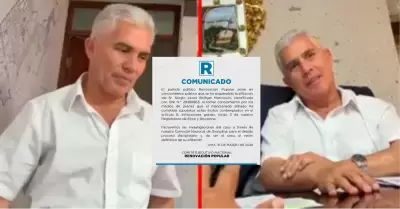 Renovaci�n Popular suspende a alcalde de Yanahuara
