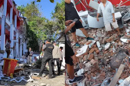 Impactantes im�genes tras el terremoto que sacudi� Indonesia