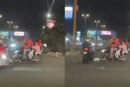 Hombre es detenido por llevar a toda su familia en una motocicleta