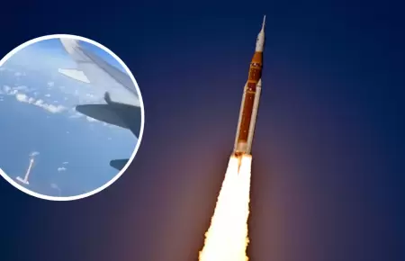 Viral: Registran misi�n Artemis II desde un avi�n