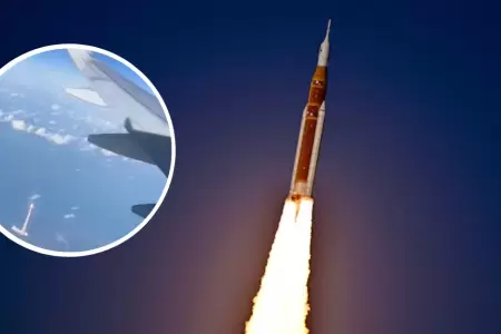 Viral: Registran misi�n Artemis II desde un avi�n