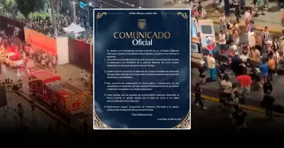 El club blanquiazul brind� un comunicado dando detalles de los sucedido