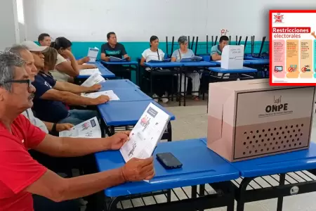 El JNE emiti� diversas restricciones previas a elecciones.