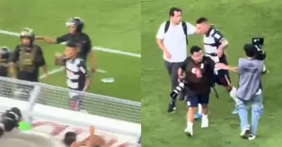 Paolo Guerrero y sus pol�micos gestos ante Universitario en el cl�sico.