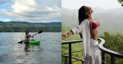 Onelia Molina se relaja en la selva tras ruptura con Mario Irivarren