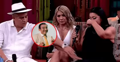 Esposa de Manolo Rojas se quiebra en homenaje p�stumo al humorista