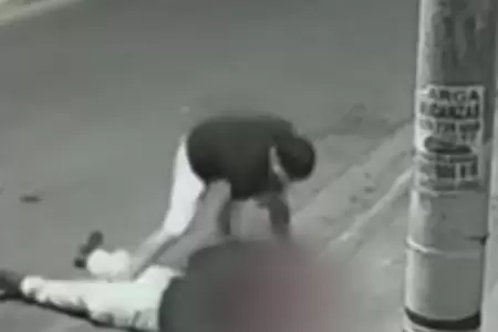 Ladrones asaltaron violentamente a un joven en Santa Anita.