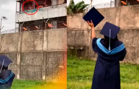 Joven dedica su t�tulo a su padre en la c�rcel.