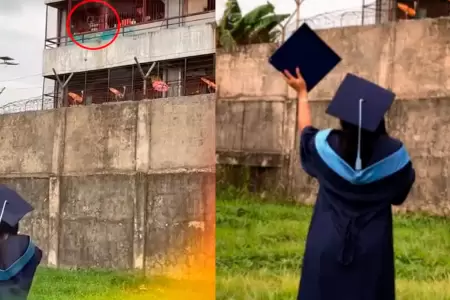 Joven dedica su t�tulo a su padre en la c�rcel.