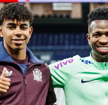 Vinicius Junior invita a Lamine Yamal a luchar contra el racismo.
