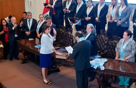 Delia Espinoza jura como nueva decana del CAL.