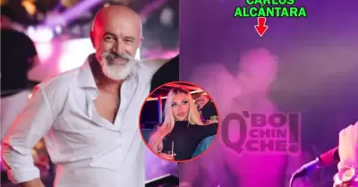 Carlos Alc�ntara fue ampayado con una joven rubia
