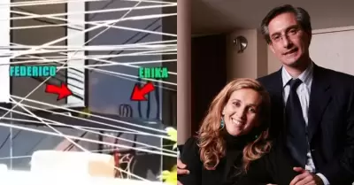 Katia Condos tras im�genes de Federico Salazar con otra mujer