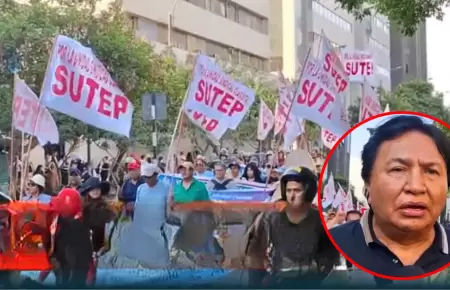 Maestros del Sutep exigen aumento de presupuesto del 6% en Educaci�n.