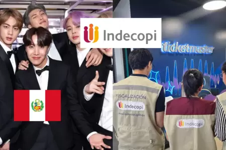 Indecopi fiscalizar� proceso de venta de entradas a conciertos de BTS en Per�.