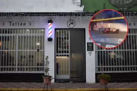 Ladrones intentan asaltar barber�a, pero son baleados con su propia arma