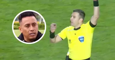 Christian Cueva arremeti� contra el �rbitro del Cusco FC vs. Flamengo.