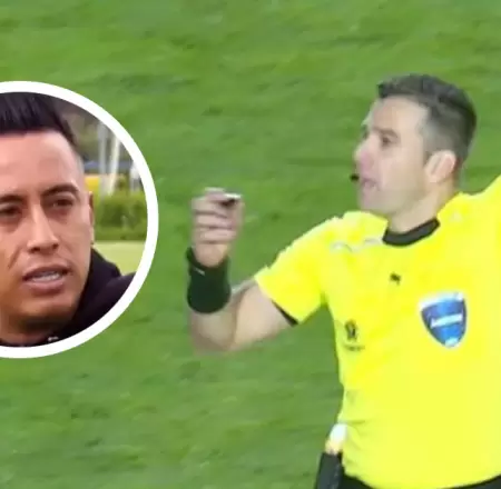 Christian Cueva arremeti� contra el �rbitro del Cusco FC vs. Flamengo.