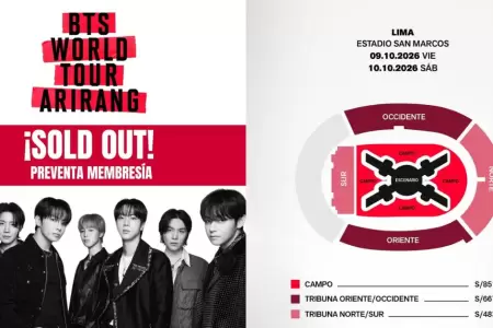 Per� es el primer lugar en la compra de boletos para los pr�ximos conciertos de 