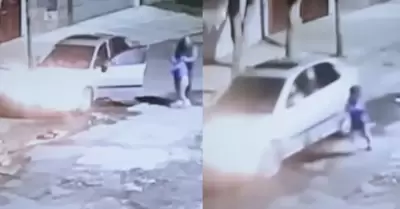 Sujeto abandona a su hijo de 5 a�os en plena noche