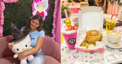 Cafeter�a tem�tica de Hello Kitty en Lima