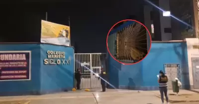 Detonan explosivo en la puerta de colegio en Trujillo