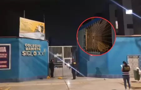 Detonan explosivo en la puerta de colegio en Trujillo