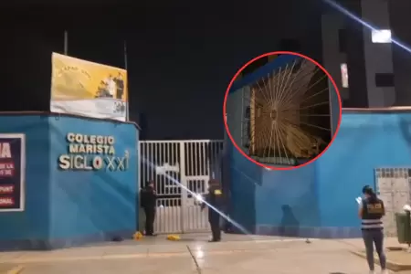 Detonan explosivo en la puerta de colegio en Trujillo