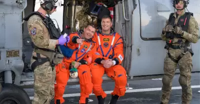 Primeras im�genes de los astronautas luego de sobrevolar la Luna