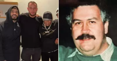 Anuel en Colombia junto a familia de Escobar