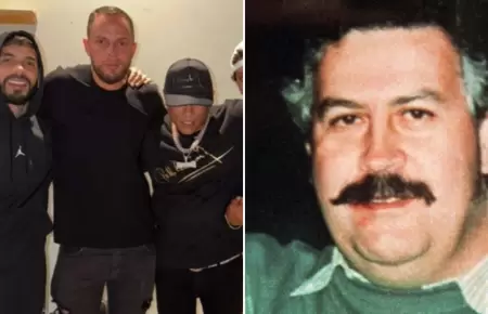 Anuel en Colombia junto a familia de Escobar