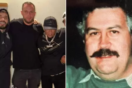 Anuel en Colombia junto a familia de Escobar