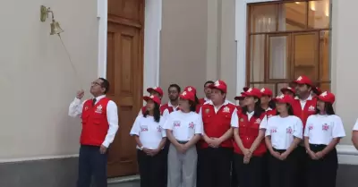 JNE realiza el campanazo para dar inicio a la jornada electoral