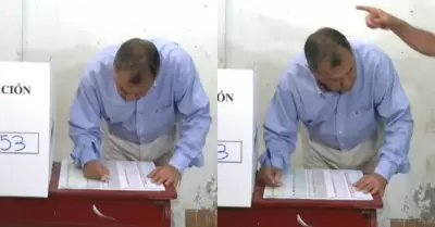 Jorge Nieto cometi� lapsus al votar fuera de la c�mara secreta