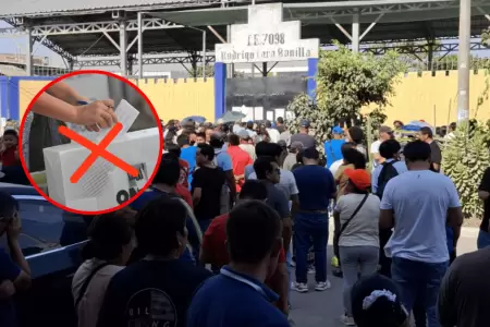 Local de votaci�n en Lur�n suspende votaci�n