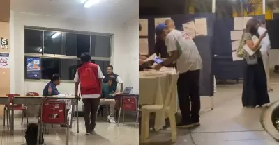 Miembros de mesa contin�an contando votos hasta la madrugada