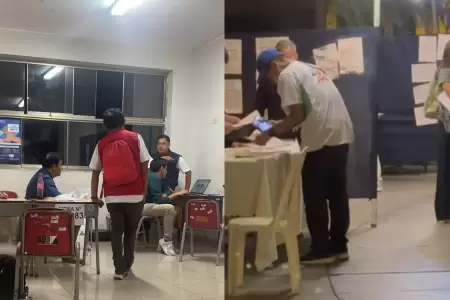 Miembros de mesa contin�an contando votos hasta la madrugada