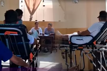 Hombre vot� en camilla en Pisco para no pagar multa.